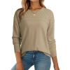 imageDokotoo Womens Casual 2025 Wool Hollow Out Fall Winter Sweaters Trendy Lightweight Crochet Pullover TopsPale Khaki