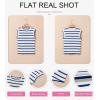 imageDokotoo Tank Top for Women 2025 Striped Casual Crewneck Sleeveless Lightweight Sweater Vest Knit Summer ClothesNavy Stripe