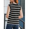 imageDokotoo Tank Top for Women 2025 Striped Casual Crewneck Sleeveless Lightweight Sweater Vest Knit Summer ClothesWhite Stripe