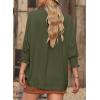imageDokotoo Women Blouses Dressy Casual V Neck 34 Length Sleeve Womens Tops Business Work Blouses Office ShirtsJungle Green