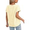 imageDokotoo Womens Summer Casual Button Short Sleeve V Neck Shirts Oversized Solid Cotton Blouses TopsApricot