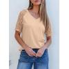 imageDokotoo Womens Summer Tops 2026 Short Sleeve Shirts Business Casual Tops Fashion Casual BlousesApricot