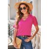 imageDokotoo Womens Summer Tops 2026 Short Sleeve Shirts Business Casual Tops Fashion Casual BlousesRose Red