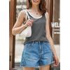 imageDokotoo Womens Tank Tops 2025 Crewneck Ribbed Colorblock Casual Summer Tops Basic Sleeveless ShirtsGray