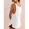imageDokotoo Womens Tank Tops 2025 Crewneck Ribbed Colorblock Casual Summer Tops Basic Sleeveless ShirtsWhite
