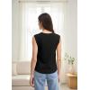 imageDokotoo Womens Tank Tops Summer Sleeveless Twist Knot Top Cotton Blouse Basic Tees ShirtsBlack