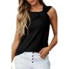 imageDokotoo Womens Tank Tops Summer Sleeveless Twist Knot Top Cotton Blouse Basic Tees ShirtsBlack