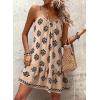 imageDokotoo Summer Dresses for Women 2025 Spaghetti Strap Sexy Deep V Neck Dress Smocked Ruffle Flowy Boho DressesApricot