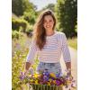 imageDokotoo Womens Summer Tops Oversized Tshirts for Women Striped Color Block Short Sleeve T Shirts Crewneck Casual Tee BlousesPink