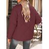 imageDokotoo Womens Winter Casual Quilted Jackets Long Sleeve Button Down Puffer Jacket Padded Outerwear CoatsBurgundy