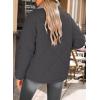 imageDokotoo Womens Winter Casual Quilted Jackets Long Sleeve Button Down Puffer Jacket Padded Outerwear CoatsCarbon Grey