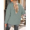 imageDokotoo Womens Winter Casual Quilted Jackets Long Sleeve Button Down Puffer Jacket Padded Outerwear CoatsSmoke Green