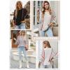 imageDokotoo Womens 2025 Fall Casual Crewneck 34 Sleeve Striped Lightweight Knit Trendy Boho Tops Pullover SweatersB Rose