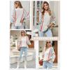 imageDokotoo Womens 2025 Fall Casual Crewneck 34 Sleeve Striped Lightweight Knit Trendy Boho Tops Pullover SweatersB White