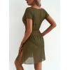 imageDokotoo Women Swimsuit Swim Cover Up 2025 Summer Bathing Suit Swimwear Mesh Beach Dress Vacation OutfitsA Green