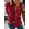 imageDokotoo Womens Casual Crew Neck Sweatshirt Loose Soft Long Sleeve Pullover TopsG Thick Red