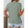 imageDokotoo Womens Summer Tops 2026 Waffle Knit Short Sleeve V Neck Shirts Womens Blouses Dressy Casual Basic TeeA Green Bay