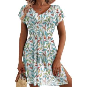 imageDokotoo Women Swimsuit Swim Cover Up 2026 Summer Bathing Suit Swimwear Sheer Beach Vacation OutfitsA Floralwhite