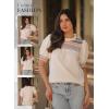 image:imageDokotoo Summer Tops for Women Casual Crewneck Puff Short Sleeve Boho Pleated Shirts Embroidered Blouses TunicWhite