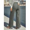 image:imageDOKOTOO Womens Casual High Waisted Jeans Stretch Button Wide Leg Loose Denim Pants with PocketsFour Leaf Clover