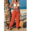 image:imageDokotoo Beach Pants for Womens Vacation Summer Outfits Smocked Waist Harem Boho Flowy Wide Leg Hippie Pants with PocketsOrange