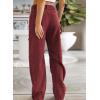 image:imageDokotoo Corduroy Cargo Pants Women Wide Leg Baggy High Waisted with 6 Pockets Casual Pants Basic Womens ClothingRed 6