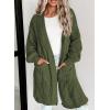 image:imageDokotoo Long Cardigans for Women Open Front 2025 Long Sleeves Winter Sweaters with PocketsGreen