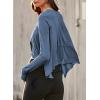 image:imageDokotoo Long Sleeve Shirts for Women Workout Womens Tops BlouseBlue a