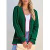 image:imageDokotoo Short Cardigans for Women Color Blocked 2024 Fall Fashion Button Down Sweaters Winter Coats with PocketsBlackish Green