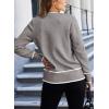 image:imageDokotoo Short Cardigans for Women Color Blocked 2024 Fall Fashion Button Down Sweaters Winter Coats with PocketsGray