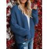 image:imageDokotoo Womens 2023 Winter Fall Casual Open Front Knit Long Cardigans Sweaters CoatsC Blue