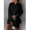 image:imageDokotoo Womens 2024 Fall Sweater Dress Long Sleeve Button Up Cable Knit Chunky Pullover Sweaters Winter Dress