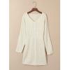 image:imageDokotoo Womens 2024 Fall Sweater Dress Long Sleeve V Neck Cable Knit Chunky Bodycon Pullover Jumper Sweaters