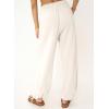 image:imageDokotoo Womens Baggy Wide Leg Pants Drawstrings Cuffs Elastic Waisted Loose Palazzo Casual Harem Pants with Pockets