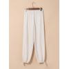 image:imageDokotoo Womens Baggy Wide Leg Pants Drawstrings Cuffs Elastic Waisted Loose Palazzo Casual Harem Pants with Pockets