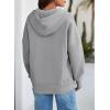 image:imageDokotoo Womens Casual Drawstring Zip Up Thick Hoodies Long Sleeve Fleece Sweatshirts Solid Jacket Coat with Pockets