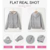 image:imageDokotoo Womens Casual Drawstring Zip Up Thick Hoodies Long Sleeve Fleece Sweatshirts Solid Jacket Coat with Pockets