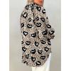 image:imageDokotoo Womens Casual V Neck Boho Abstract Print Lantern Long Sleeve Tops Chiffon Blouses Bohemian Shirts