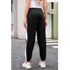 image:imageDokotoo Womens Color Block Casual Baggy Sweatpants High Waisted Joggers Knits Pants with Drawstring Waist Slant Pocket Black Medium