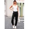 image:imageDokotoo Womens Color Block Casual Baggy Sweatpants High Waisted Joggers Knits Pants with Drawstring Waist Slant Pocket Black Medium