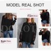 image:imageDokotoo Womens Crewneck Crochet Lace Long Sleeve Hollow Out Cable Knit Sweaters Pullover TopsA Black