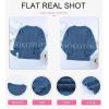 image:imageDokotoo Womens Crewneck Crochet Lace Long Sleeve Hollow Out Cable Knit Sweaters Pullover TopsA Blue