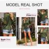 image:imageDokotoo Womens Crewneck Crochet Lace Long Sleeve Hollow Out Cable Knit Sweaters Pullover TopsA Dark Green