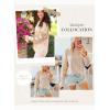 image:imageDokotoo Womens Crewneck Crochet Lace Long Sleeve Hollow Out Cable Knit Sweaters Pullover TopsA Khaki