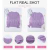image:imageDokotoo Womens Crewneck Crochet Lace Long Sleeve Hollow Out Cable Knit Sweaters Pullover TopsA Purple