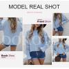 image:imageDokotoo Womens Crewneck Crochet Lace Long Sleeve Hollow Out Cable Knit Sweaters Pullover TopsA Sky Blue