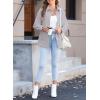 image:imageDokotoo Womens Fall Oversized Long Sleeve Shacket Jackets 2024 Button Down Coats with PocketsGray