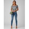 image:imageDokotoo Womens Off Shoulder Printed Mesh Top Ruched Slim Fit BlouseBlack and White Plaid