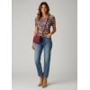 image:imageDokotoo Womens Off Shoulder Printed Mesh Top Ruched Slim Fit BlouseBrown Floral