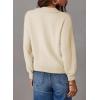 image:imageDokotoo Womens Quarter Zip Pullover Turtleneck Sweater Long Sleeve Fall Outfits Ribbed Knit Winter Sweaters